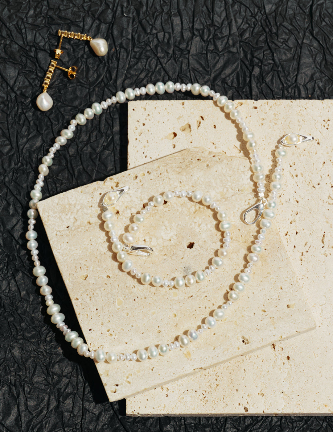 Bean Pod Irregular Freshwater Pearl Beaded Necklace gembea jewelry
