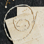 Bean Pod Irregular Freshwater Pearl Beaded Necklace gembea jewelry