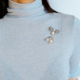 Bee Zircon Pearl Brooch gembea jewelry