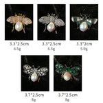 Bee Zircon Pearl Brooch gembea jewelry