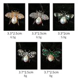 Bee Zircon Pearl Brooch gembea jewelry