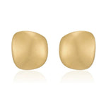 Big Metal Brushed Stud Earrings gembea jewelry