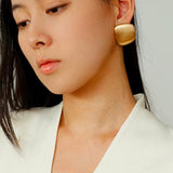 Irregular Brushed Stud Earrings - Gembea Jewelry
