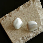Irregular Brushed Stud Earrings - Gembea Jewelry