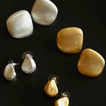 Irregular Brushed Stud Earrings - Gembea Jewelry
