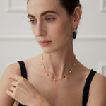 Sterling Silver and Black Agate Pearl Necklaces - Gembea Jewelry