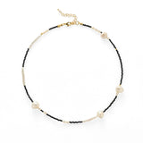 Black Spinel Baroque Pearl Necklace gembea jewelry