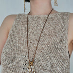 Boho Style Shell Tassel Pendant Necklace gembea jewelry