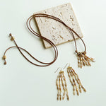 Boho Style Shell Tassel Pendant Necklace gembea jewelry