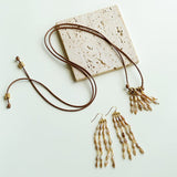 Boho Style Shell Tassel Pendant Necklace gembea jewelry