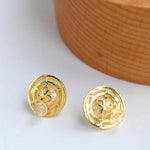 Button Freshwater Pearl Stud Earrings - Gembea Jewelry