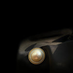 Button Freshwater Pearl Stud Earrings gembea jewelry