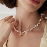 Camellia Unique Pendant Freshwater Pearl Necklaces - Gembea Jewelry
