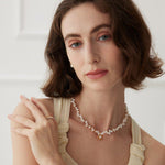 Camellia Unique Pendant Freshwater Pearl Necklaces - Gembea Jewelry