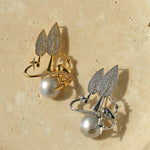 Christmas Deer Mabe Pearl Brooch gembea jewelry