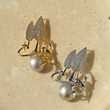 Christmas Deer Mabe Pearl Brooch gembea jewelry