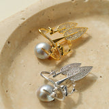 Christmas Deer Mabe Pearl Brooch gembea jewelry