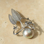 Christmas Deer Mabe Pearl Brooch gembea jewelry