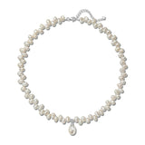 Classic Misplaced Pearl Necklace gembea jewelry