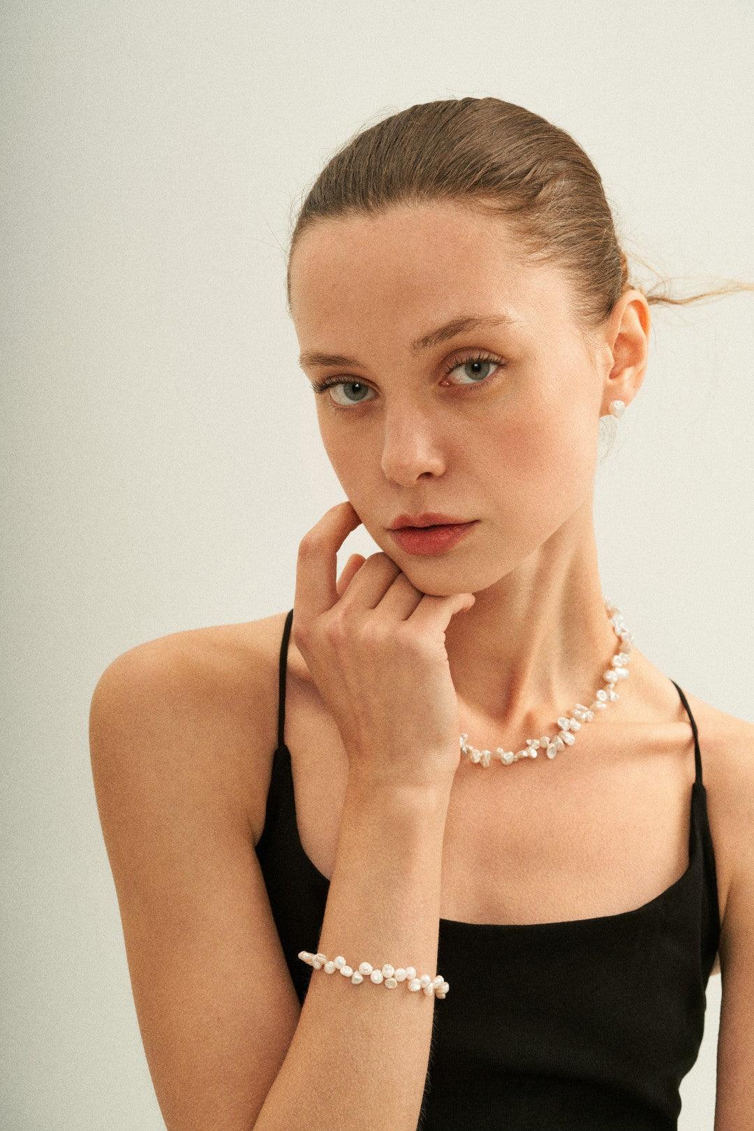 Classic Petal Baroque Pearl Bracelet - Gembea Jewelry