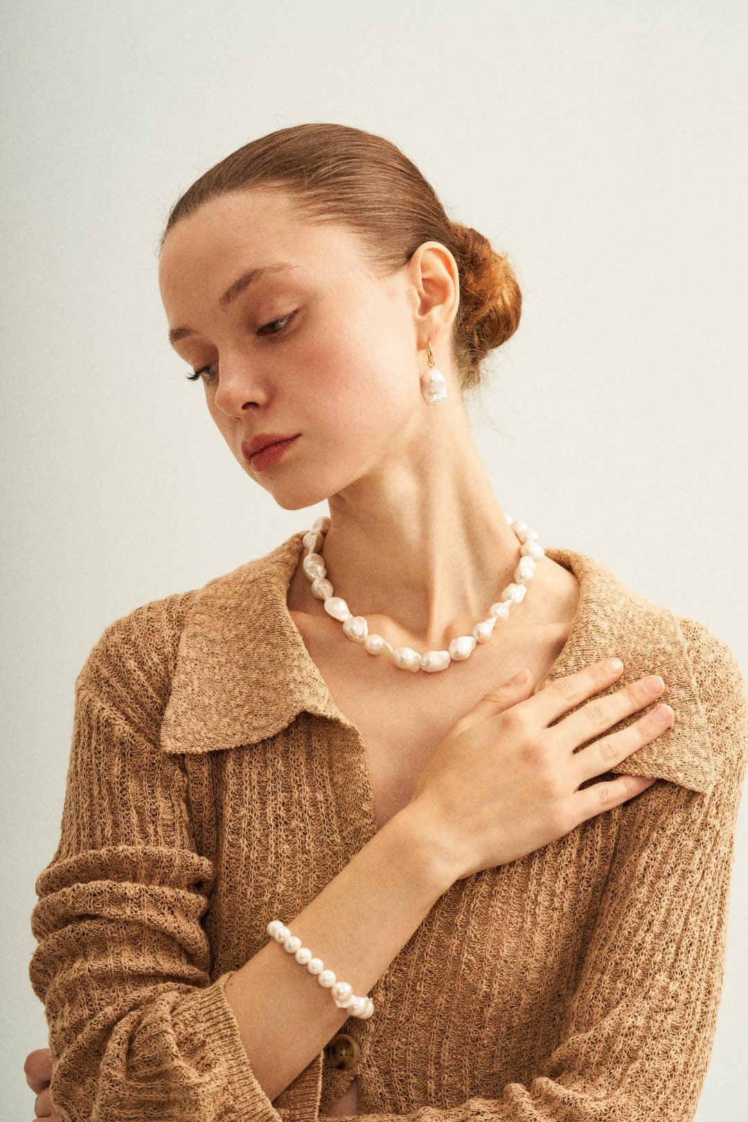 Classical Baroque Pearl Beaded Bracelets - Gembea Jewelry