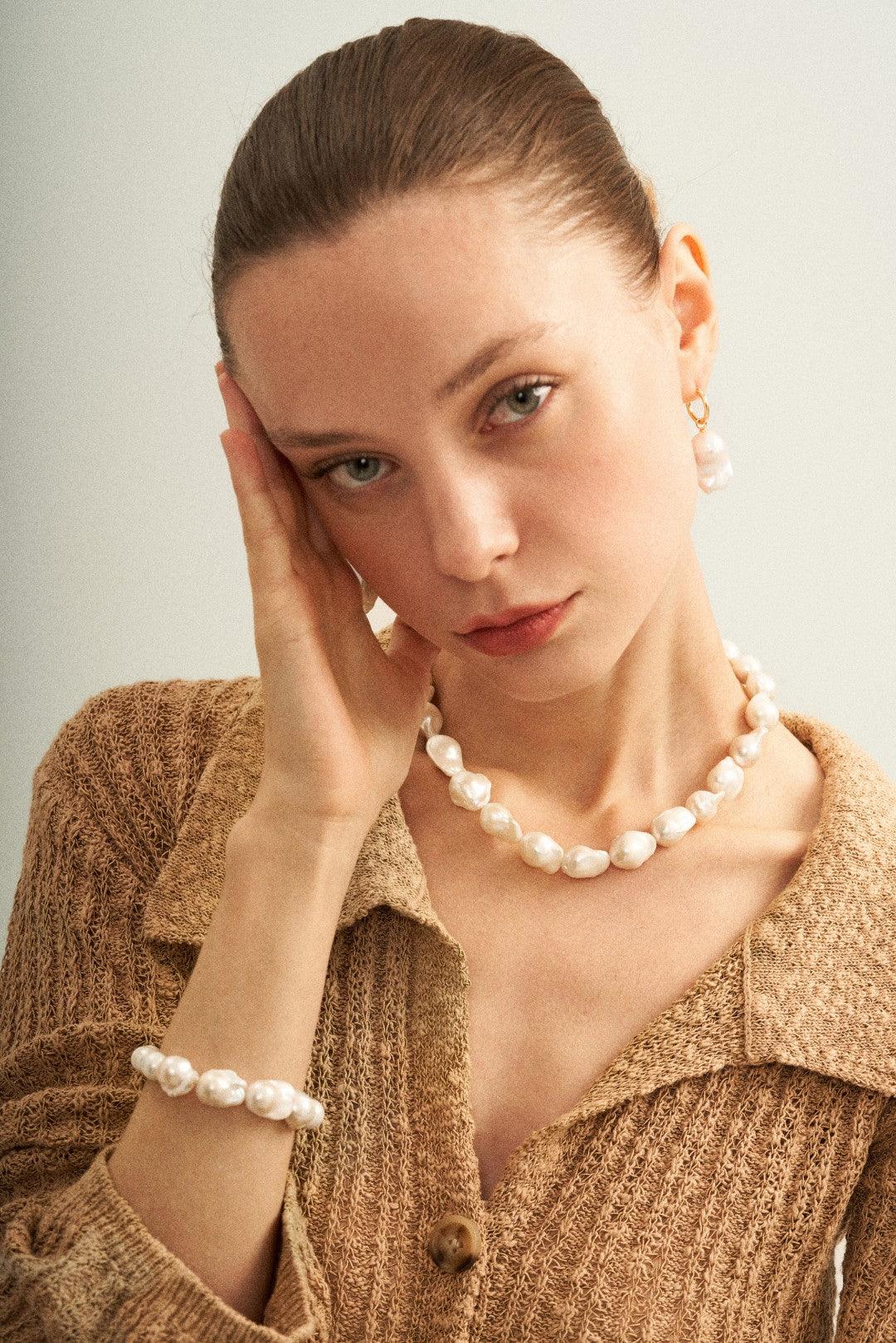 Classical Baroque Pearl Beaded Bracelets - Gembea Jewelry