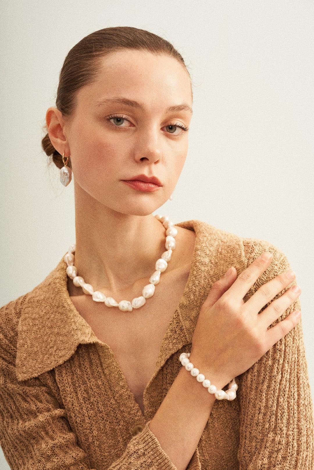 Classical Baroque Pearl Beaded Bracelets - Gembea Jewelry