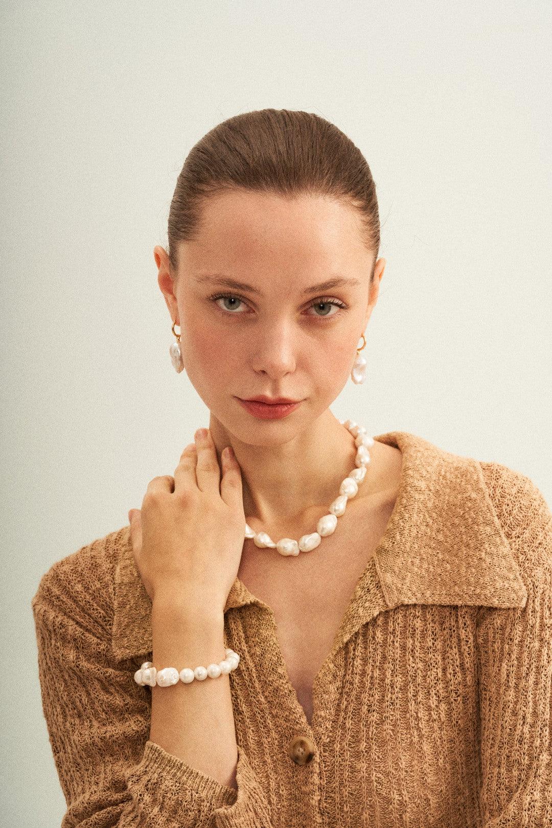 Classical Baroque Pearl Beaded Bracelets - Gembea Jewelry