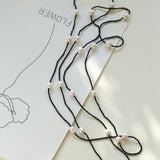 Crepe Baroque Black Crystal Necklace - Gembea Jewelry