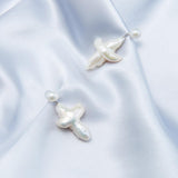 Crucifix Baroque Pendant Drop Earrings - Gembea Jewelry