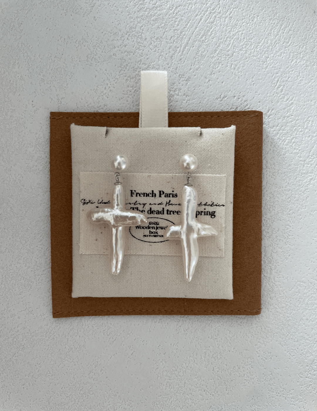 Crucifix Baroque Pendant Drop Earrings - Gembea Jewelry