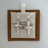 Crucifix Baroque Pendant Drop Earrings - Gembea Jewelry