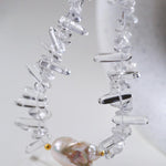 Sea's Embrace Series Crystal Baroque Pearl Necklace - Gembea Jewelry