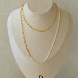 Overlay Natural Pearl Pendant Necklace - Gembea Jewelry