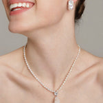 Gembea Jewelry Baroque with Diamond Pearl Necklace