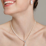 Gembea Jewelry Baroque with Diamond Pearl Necklace