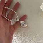 Baroque with Diamond Pearl Necklace - Gembea Jewelry
