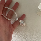 Baroque with Diamond Pearl Necklace - Gembea Jewelry