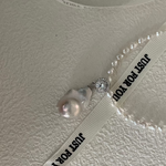 Baroque with Diamond Pearl Necklace - Gembea Jewelry