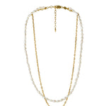 Double-layer Mini Baroque Pearl Chain Necklace gembea jewelry