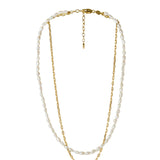 Double-layer Mini Baroque Pearl Chain Necklace gembea jewelry