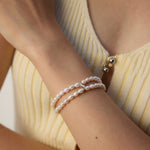 Double-layer Natural Pearl Beaded Bracelet-Gembea Jewelry