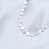 Double Chain Small Circle Baroque Pearl Necklace - Gembea Jewelry