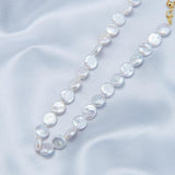Double Chain Small Circle Baroque Pearl Necklace - Gembea Jewelry