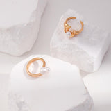 Double Freshwater Pearl Open Rings - Gembea Jewelry