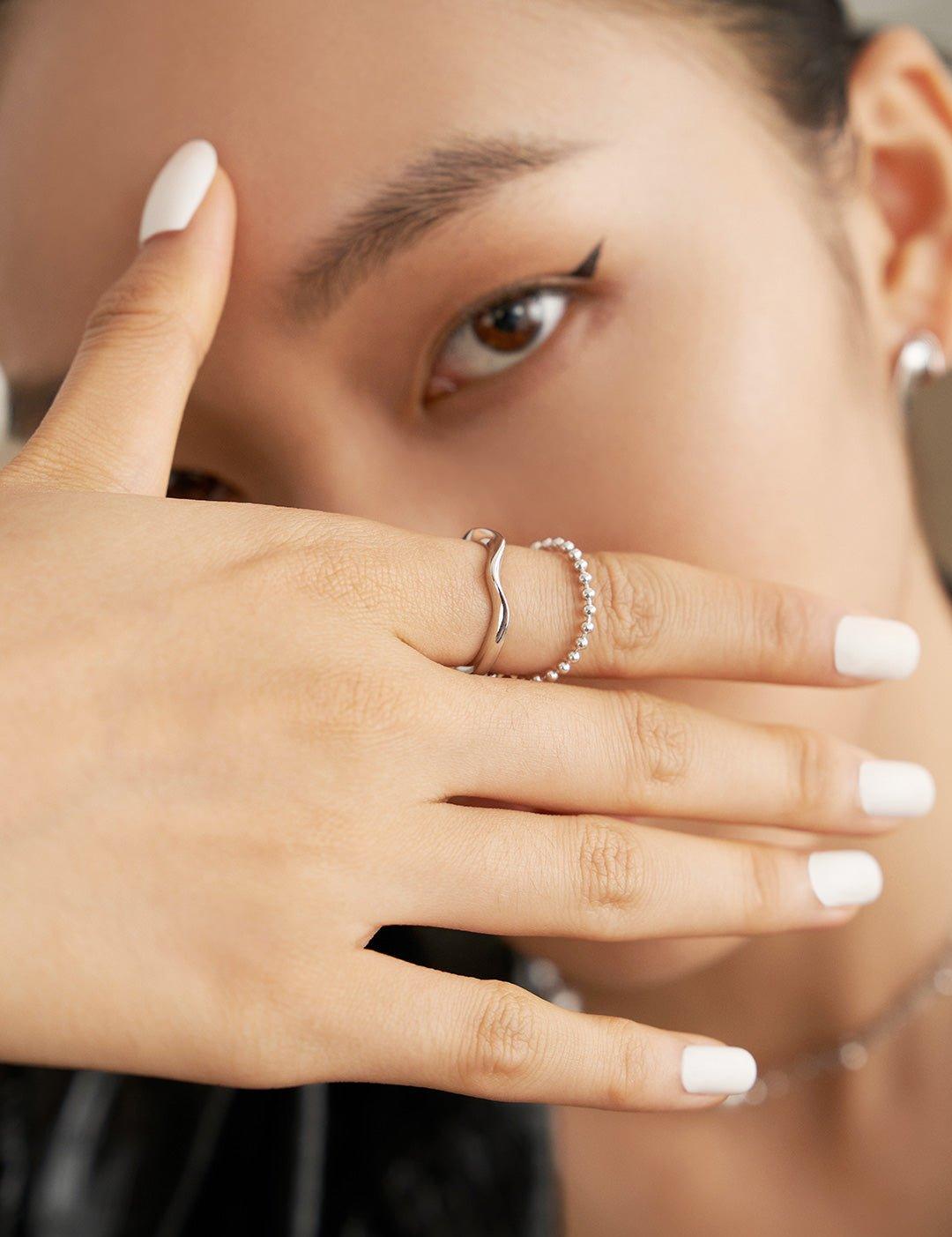 925 Sterling Silver Plated 18K Gold Open Rings - Gembea Jewelry