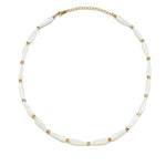 Drop-Shaped White Mother of Pearl Necklace gembea jewelry