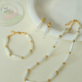 Handmade Drop White Mother of Pearl Necklace - Gembea Jewelry