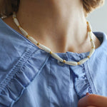 Handmade Drop White Mother of Pearl Necklace - Gembea Jewelry