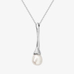 Drop Pearl Long Chain Necklace gembea jewelry